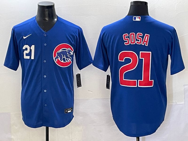 Men 2025 Chicago Cubs #21 Sosa Blue Game Nike MLB Jersey style 3->chicago cubs->MLB Jersey